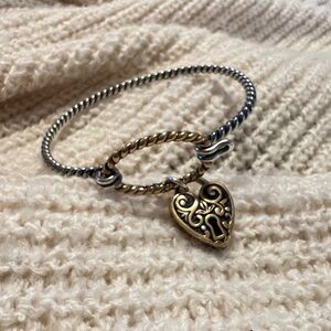 James Avery Elegant Two-Tone Heart Charm